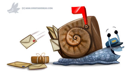 Daily Paint #1249. Snail Mail