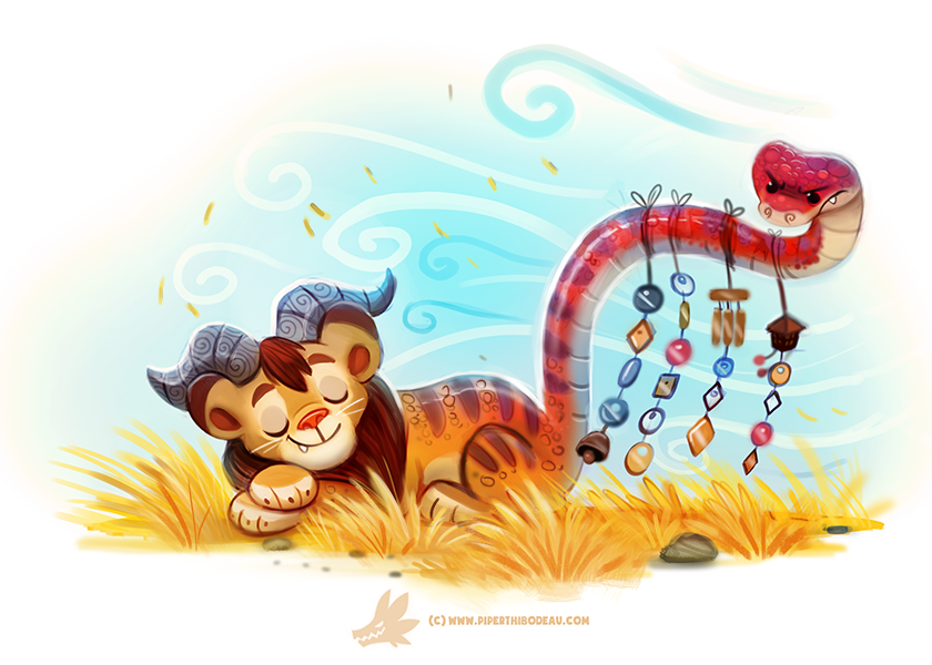 Daily Paint #1262. Wind Chimera