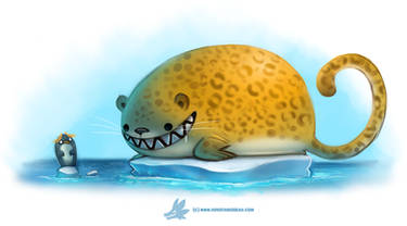 Daily Paint #1269. Leopard Seal