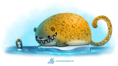 Daily Paint #1269. Leopard Seal