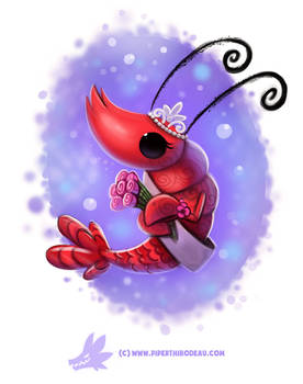 Daily Paint #1270. Prawn Queen