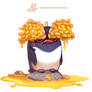 Daily Paint 1280. Macaroni Penguin