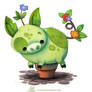 Daily Paint 1281. Pot-Bellied Pig