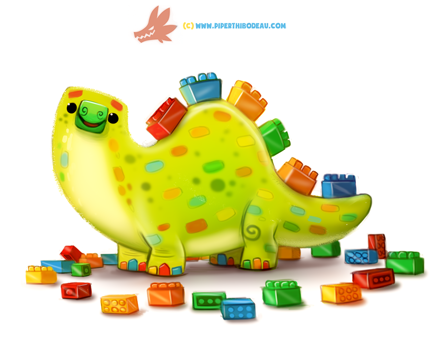 Daily Paint 1282. Legosaurus by Cryptid-Creations