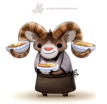 Daily Paint 1289. Ram-en Chef