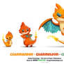 Daily 1318. Charmander/ Charmeleon/ Charizard