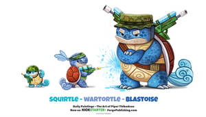 Daily 1323. Squirtle/ Wartortle / Blastoise