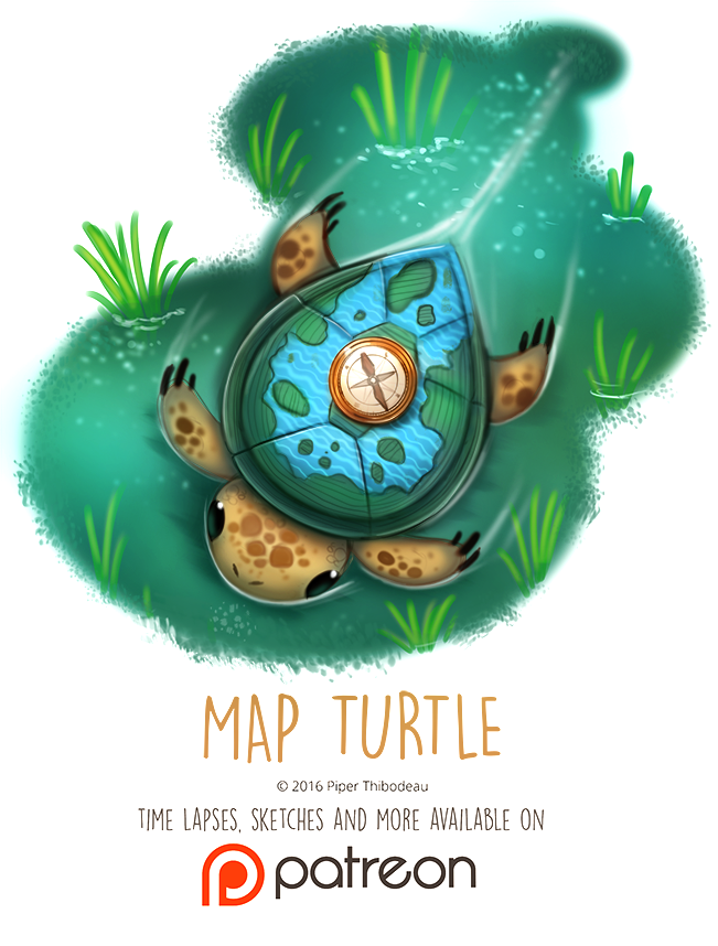 Day 1416. Map Turtle by Cryptid-Creations on DeviantArt