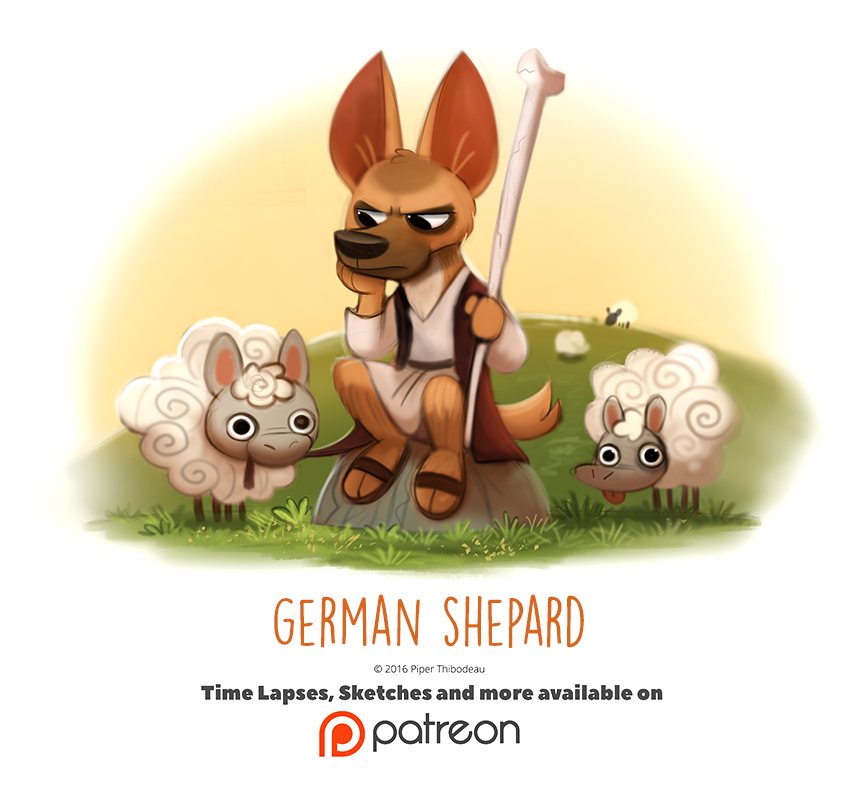 Day 1418. German Shepard by Cryptid-Creations on DeviantArt