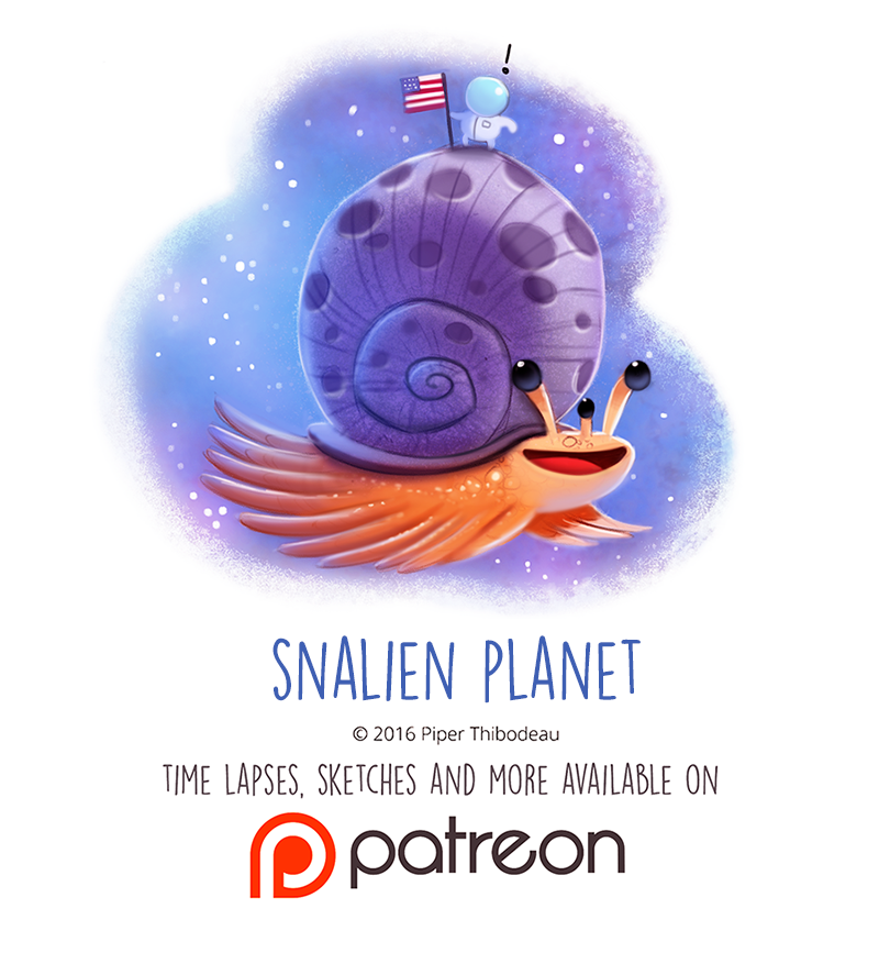 Daily Paint 1456. Snalien Planet