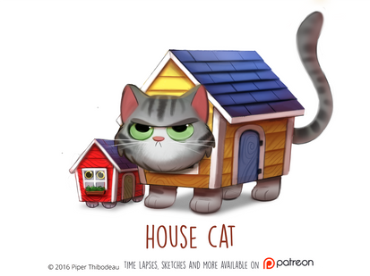 Daily Paint 1470. House Cat