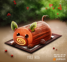 Daily Paint 1478. Yule Hog