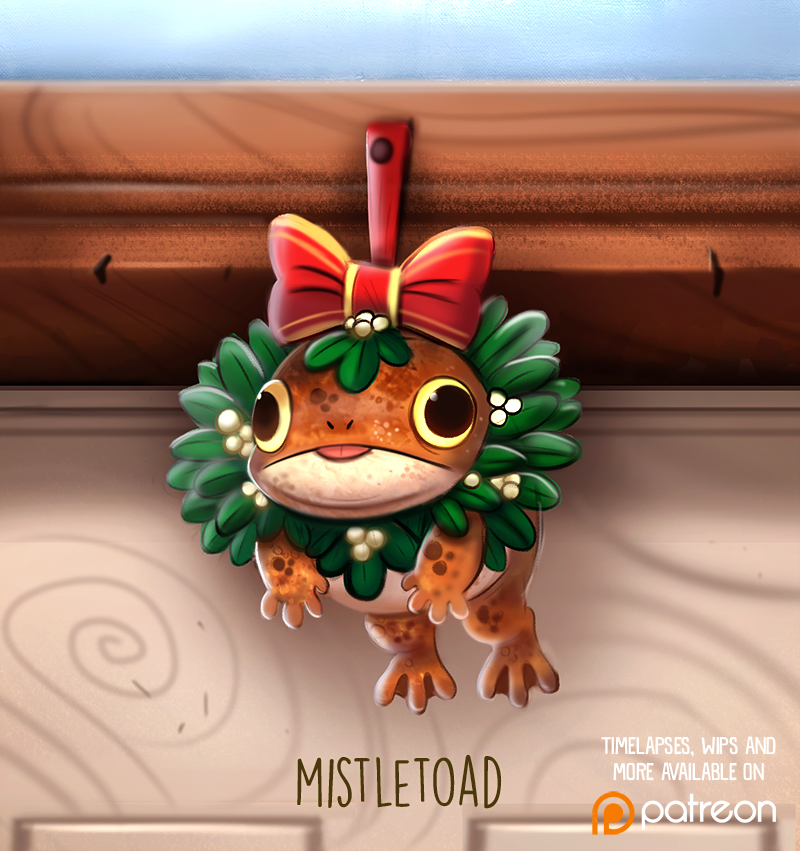 Daily Paint 1482. Mistletoad