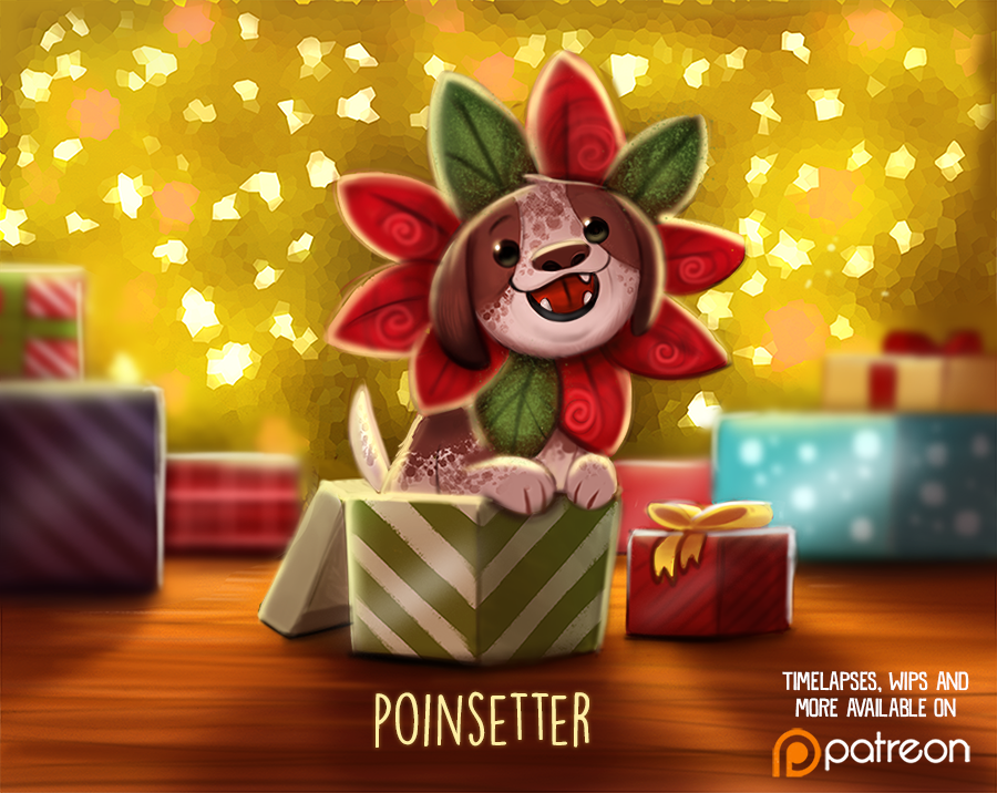 Daily Paint 1487. Poinsettier