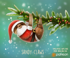 Daily Paint 1488. Sandy Claws