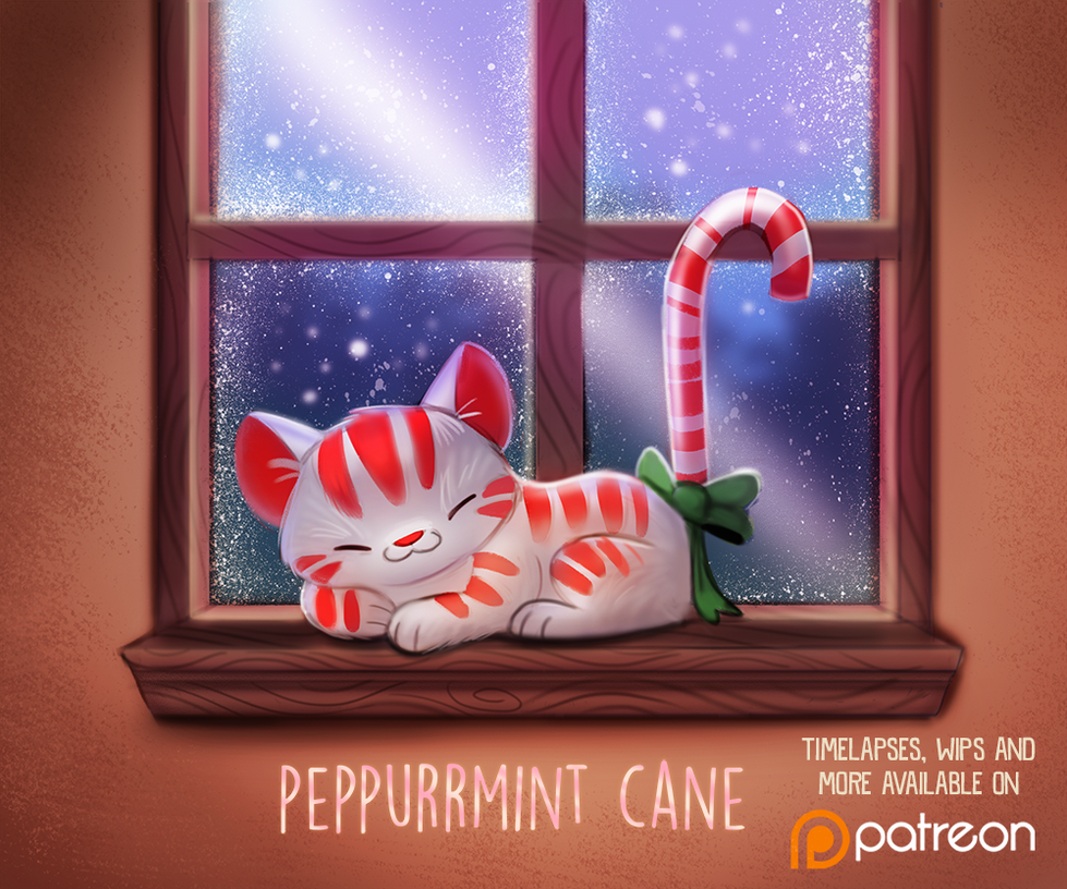Daily Paint 1489. Peppurrmint Cane by Cryptid-Creations Daily Paint 1489. Peppurrmint Cane by Cryptid-Creations