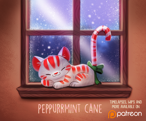 Daily Paint 1489. Peppurrmint Cane by Cryptid-Creations