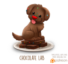 Daily Paint 1510. Chocolate Lab
