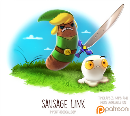 Daily Paint 1513. Sausage Link