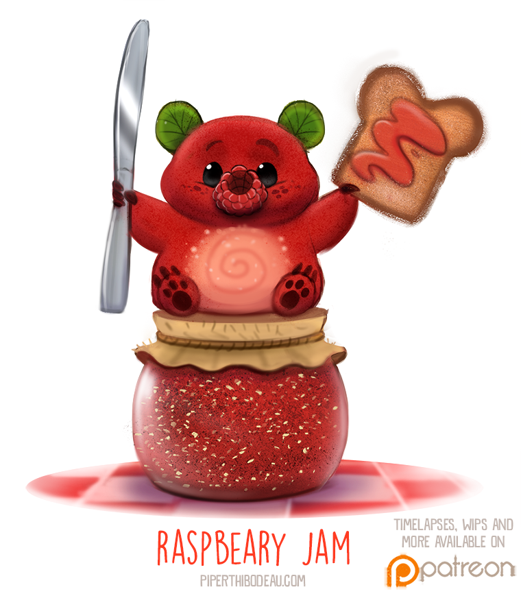 Daily Paint 1516. Raspbeary Jam