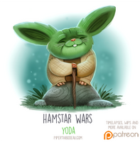 Daily Paint 1517. Hamstar Wars - Yoda