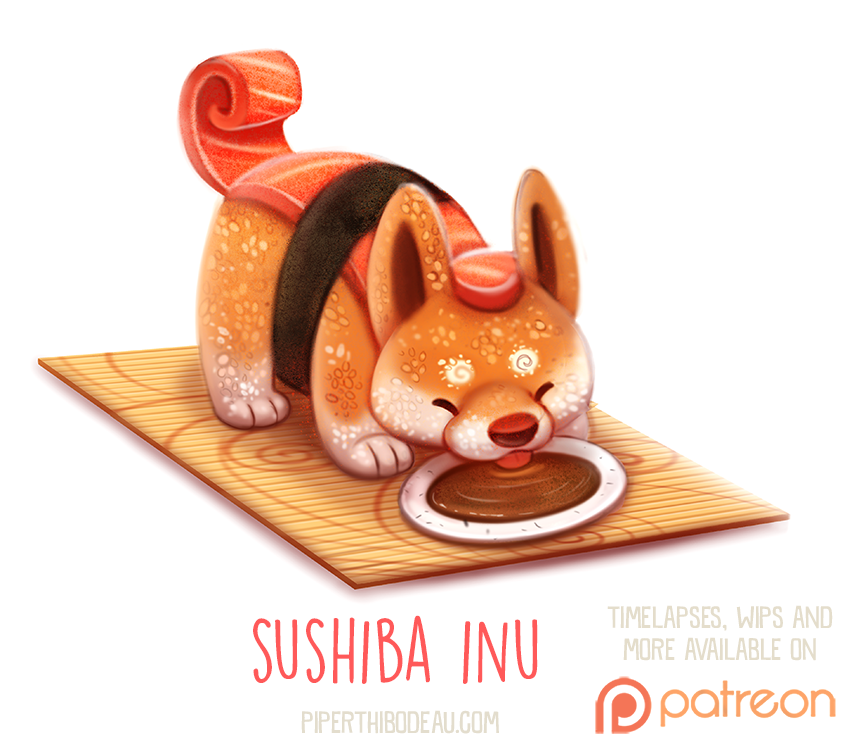 Daily Paint 1523. Sushiba Inu