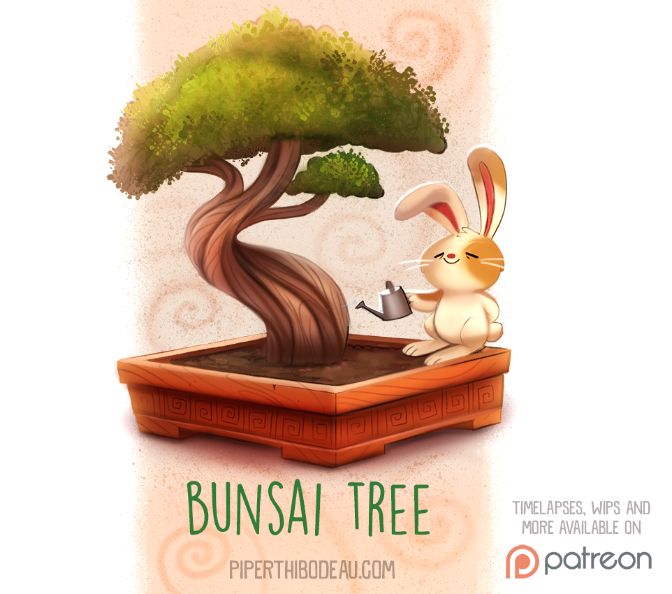 Daily Paint 1527. Bunsai Tree