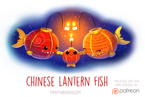 Daily Paint 1530. Chinese Lantern Fish