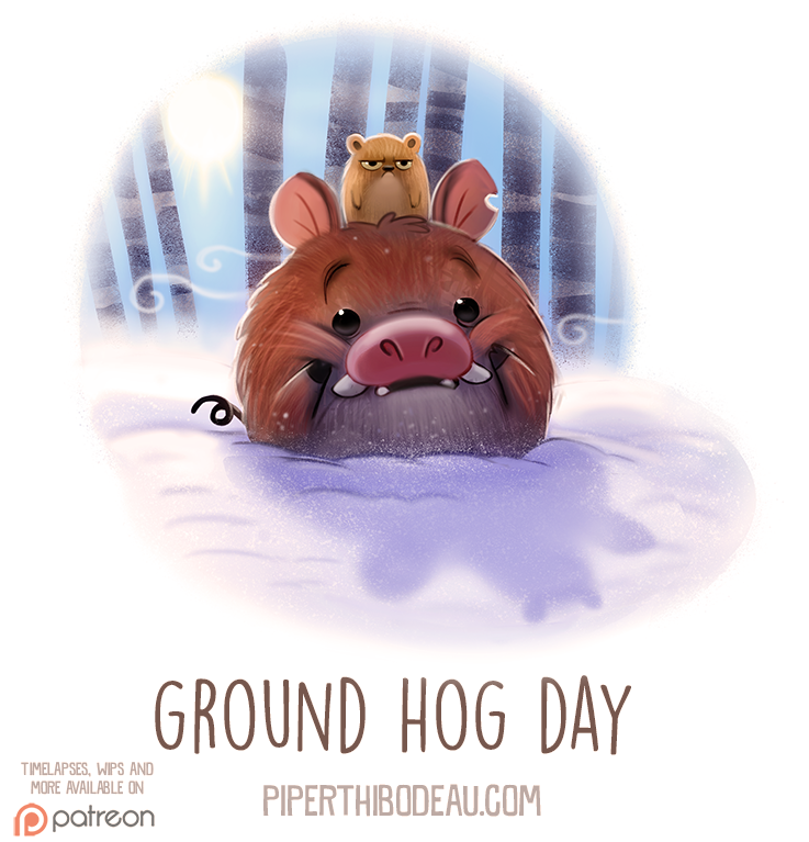 Daily Paint 1535. Ground Hog Day by Cryptid-Creations on DeviantArt