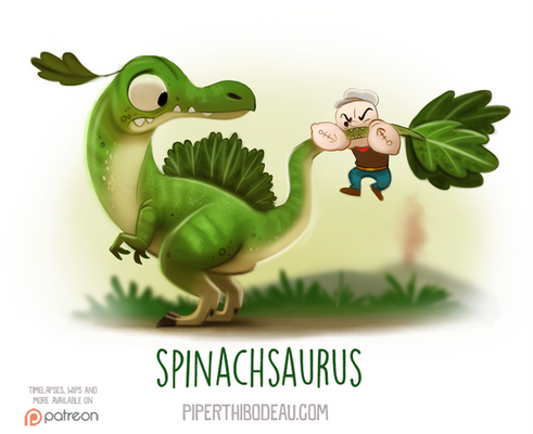 Daily Paint 1545. Spinachsaurus