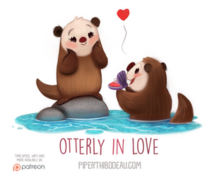 Daily Paint 1546. Otterly in Love