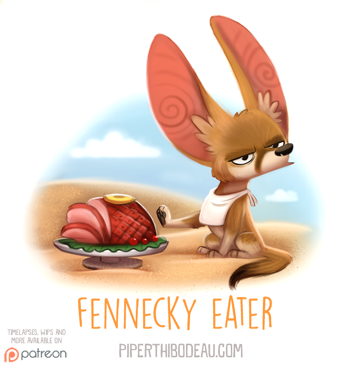 Daily Paint 1547. Fennecky Eater