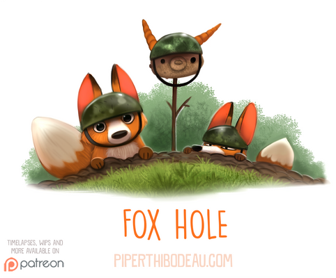 Daily Paint 1550. Fox Hole