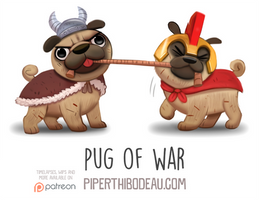 Daily Paint 1563. Pug of War