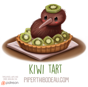 Daily Paint 1600. Kiwi Tart