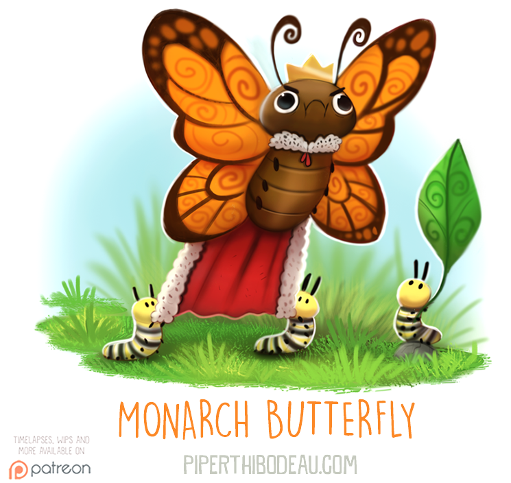 Daily Paint 1607. Monarch Butterfly