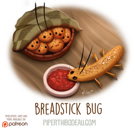 Daily Paint 1621. Breadstick Bug