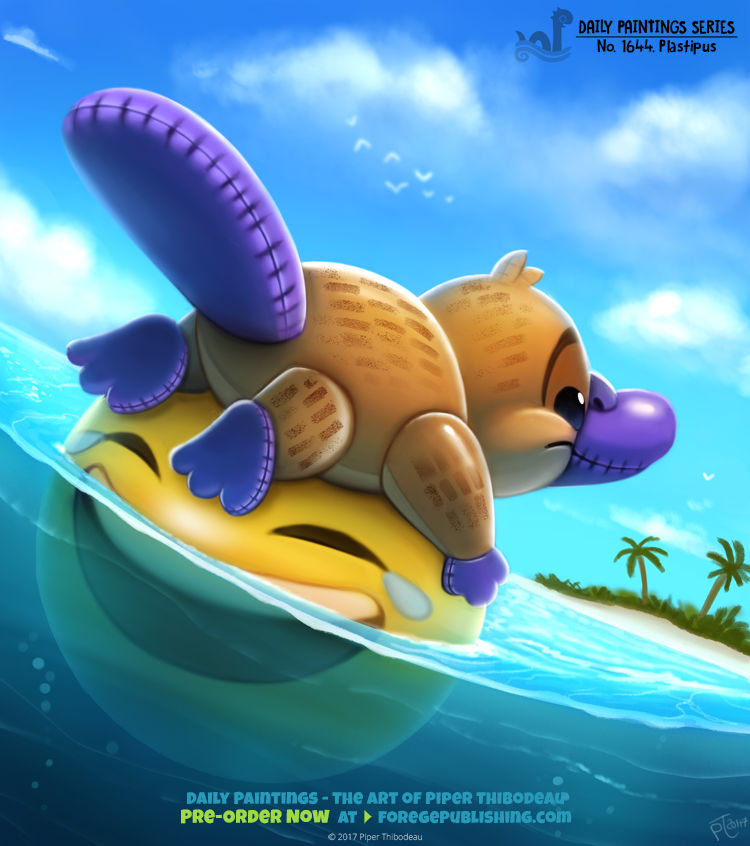 Daily Painting 1644# - Plastipus by Cryptid-Creations Daily Painting 1644# - Plastipus by Cryptid-Creations