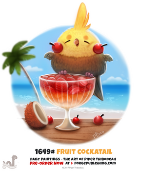 Daily Painting 1649# - Fruit Cockatail