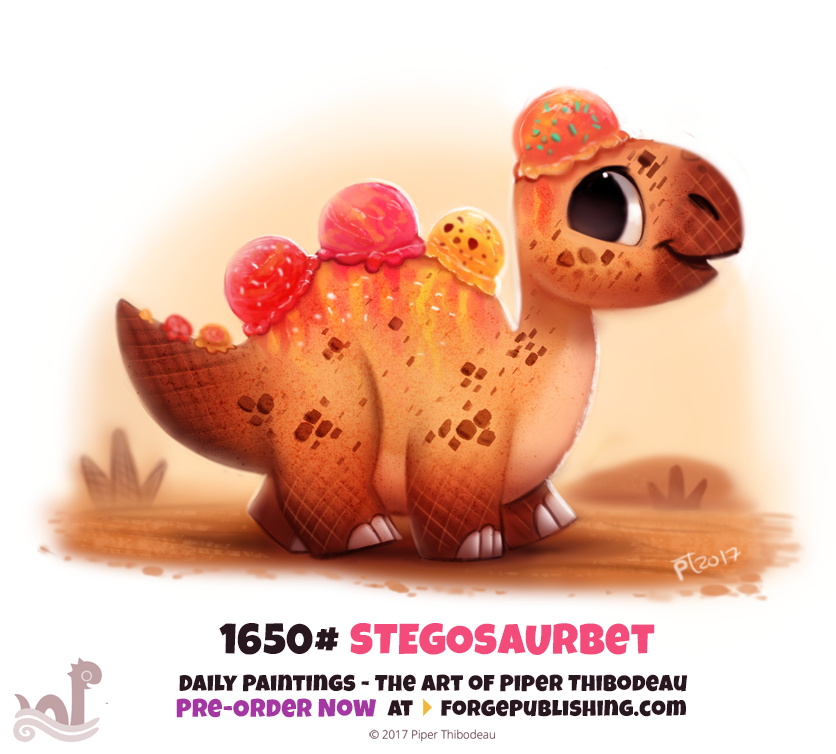 Daily Painting 1650# - Stegosaurbet