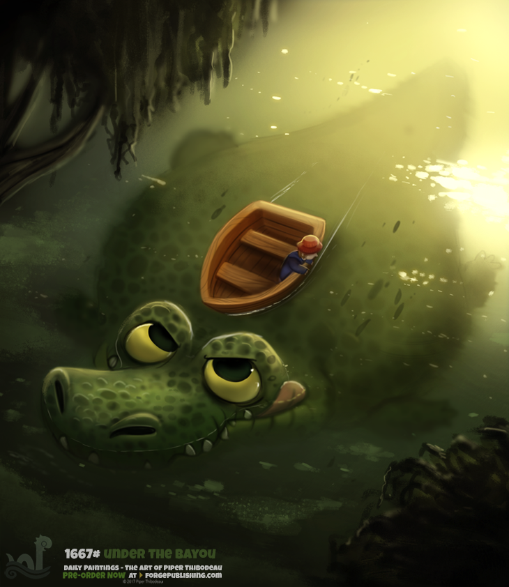 Daily Painting 1667# - Under the Bayou