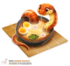 Daily Painting 1673# Danger Noodles