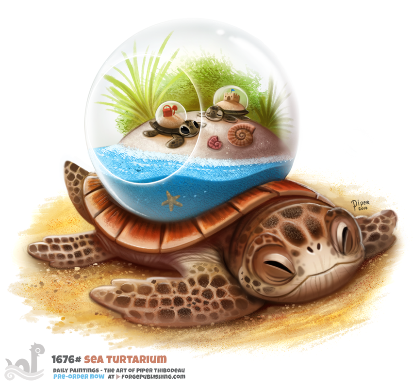 Daily Painting 1676# Sea Turtarium by Cryptid-Creations on DeviantArt