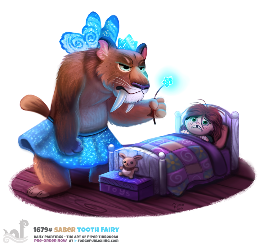 Daily Painting 1679# Saber Tooth Fairy