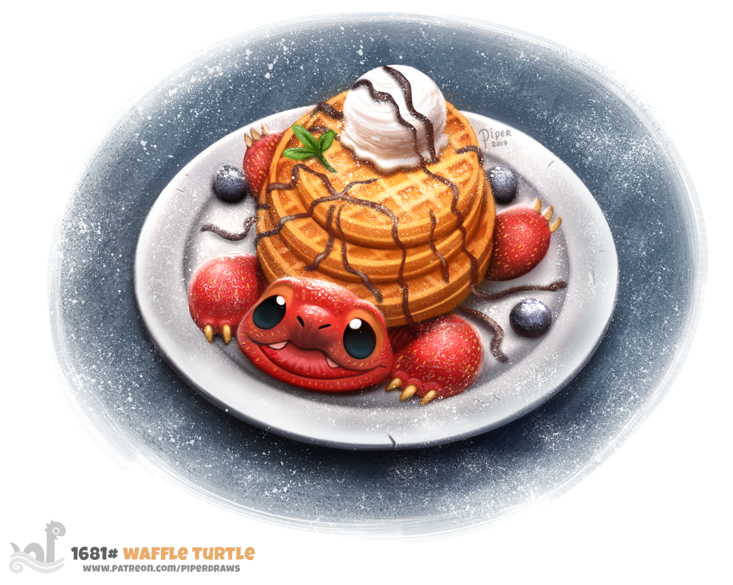 Daily Painting 1681# Waffle Turtle