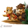 Daily Painting 1683# Chip and Dale