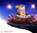 Daily Painting 1687# Happy 4th of July!
