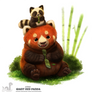 Daily Painting 1702# Giant Red Panda