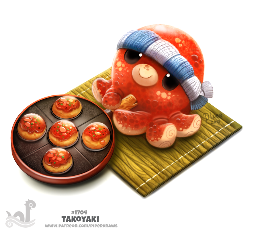 Daily Painting 1704# Takoyaki