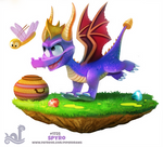 Daily Painting 1725# Spyro by Cryptid-Creations